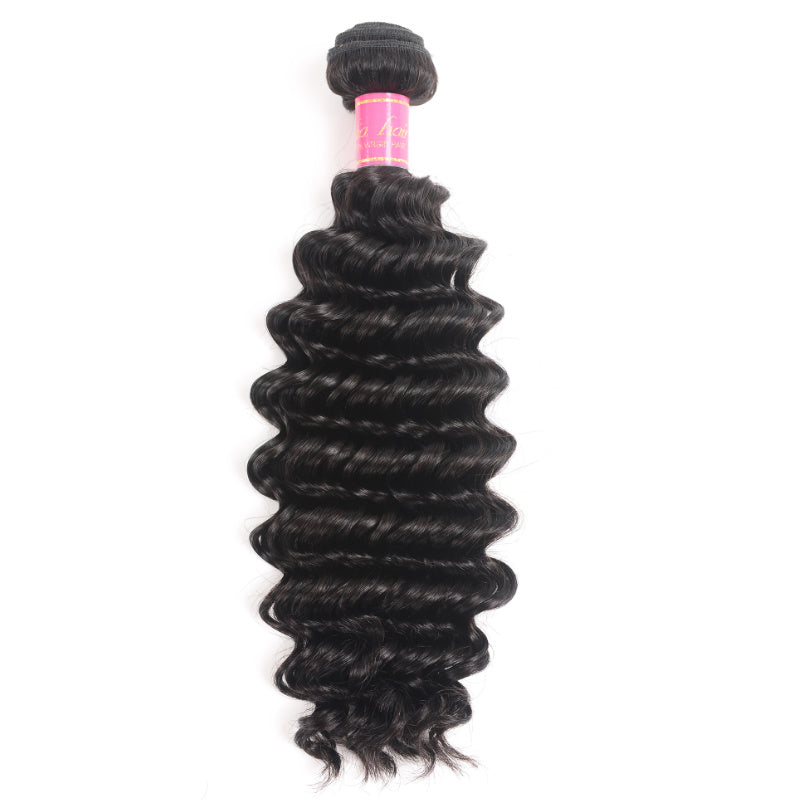 Sunber Hair New Remy Hair Peruvian Deep Wave 3 Bundles 100% Human Hair Weave