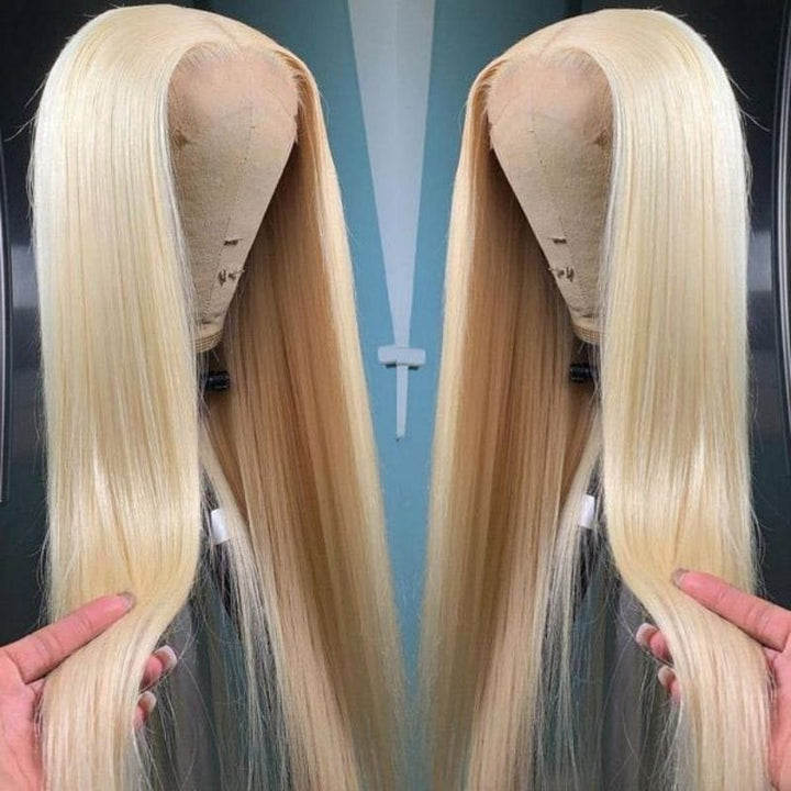 Sunber 613 Blonde Full Lace Color Wig Pre Plucked Straight Virgin Human Hair Wig 180% Density