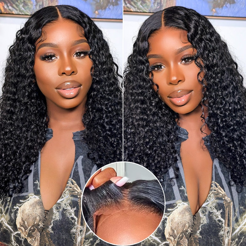 Flash Sale Sunber Jerry Curly  7x5 Bye Bye Knots Wigs Pre-Cut Lace Human Hair Wig