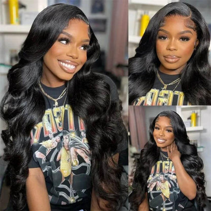 Sunber Body Wave Upgrade First Ever 13x4 Pre Cut Glueless Frontal Wig Pre-Plucked Hairline With Bleached Knots