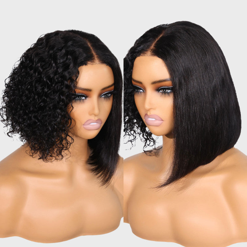  2 In 1 Dry Straight And Jerry Curly wig