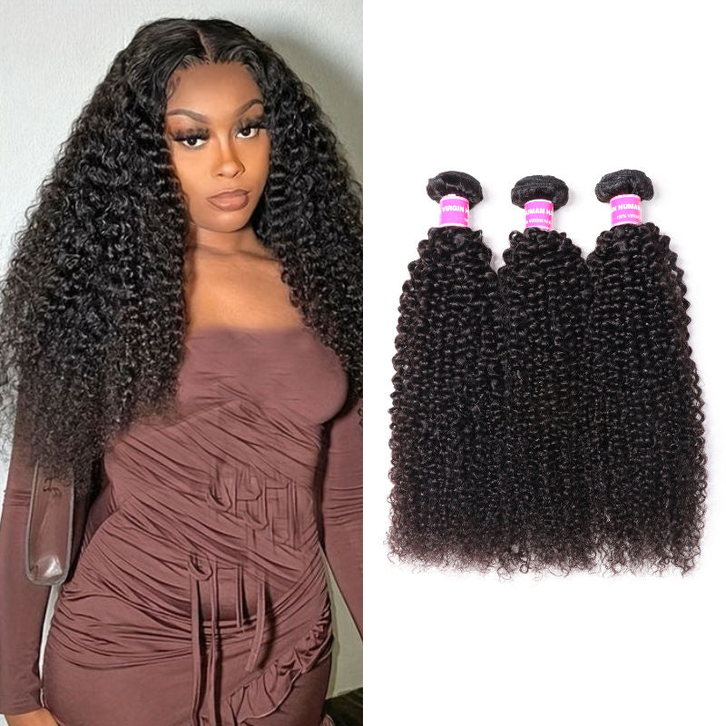 Sunber Hair 3 Bundles Brazilian Kinky Curly Hair Bundles On Sale 100% Human Hair