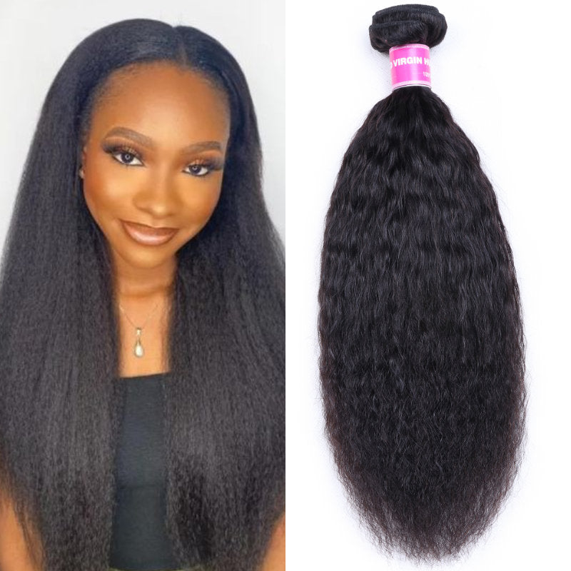 Sunber Hair 3 Bundles Brazilian Kinky Straight Hair Weft On Sale 8-26 Inches 100% Human Hair