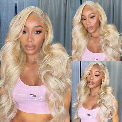 Extra 70% Off Sunber Layered Cut Dusty Blonde Body Wave Pre-Everything 13X4 Frontal Human Hair Wigs