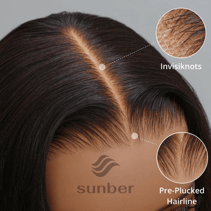 Flash Sale Sunber 13 By 4 Lace Frontal Wigs Body Wave Blonde Highlight 7x5 Pre Cut Lace Closure Wigs