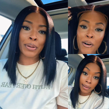 Lynee Monae’s style Yaki Bob Lace Wig