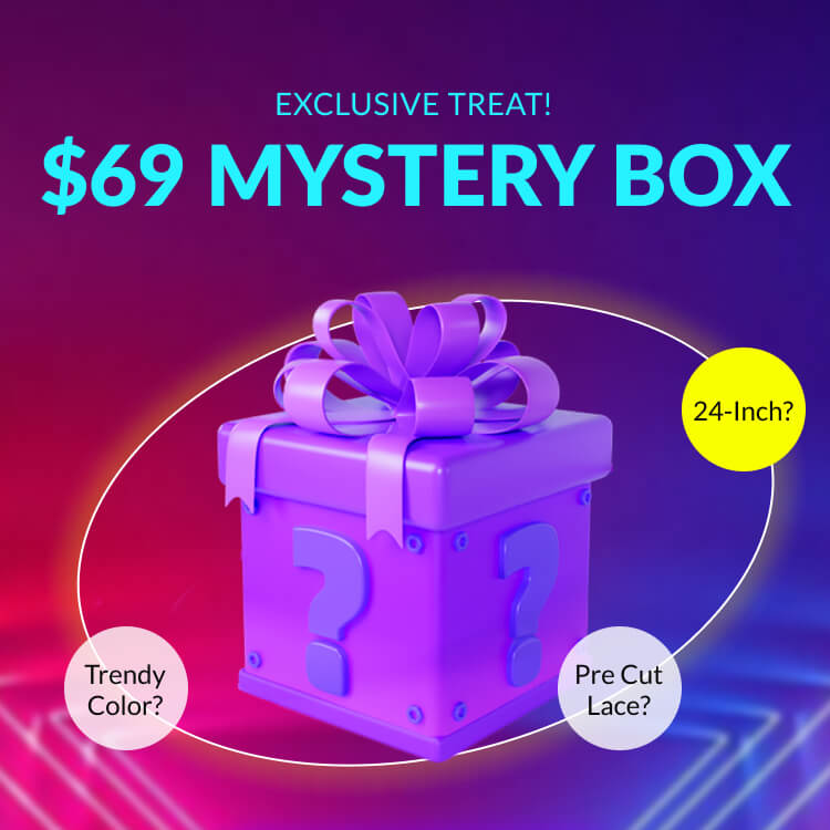 Sunber $69 Mystery Box Win 24inch Bye Bye Knots Lace Wig And Surprise Gifts Flash Sale