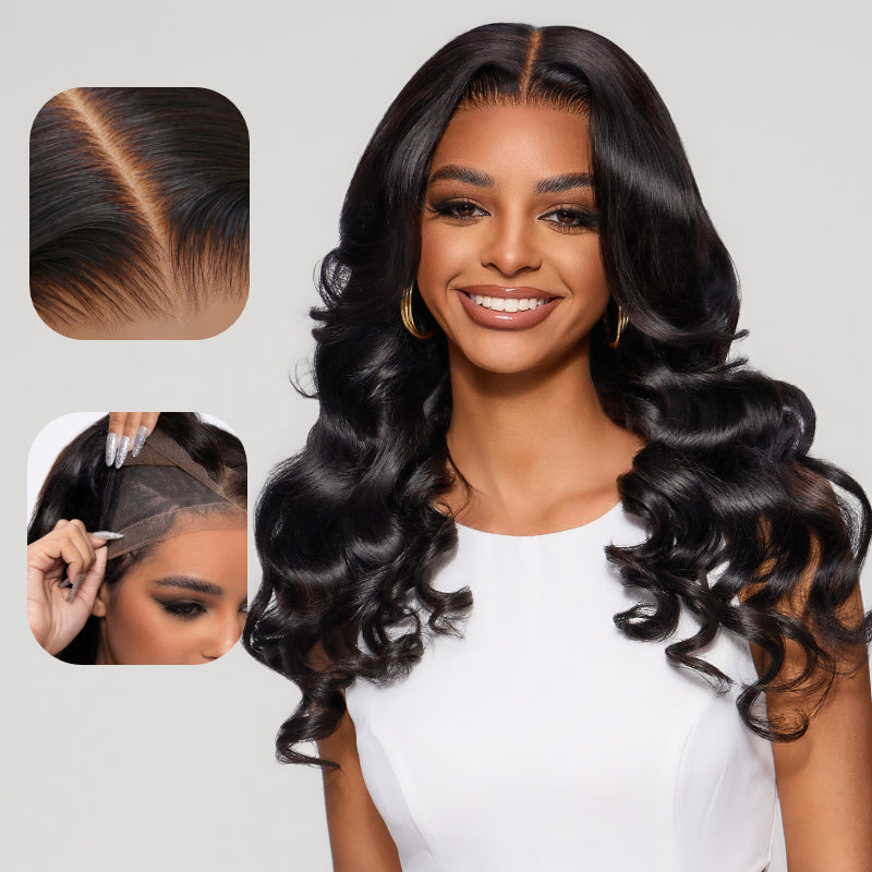 Flash Sale Sunber Body Wave Bye Bye knots Magic Lace Wig Buy 1 Get 1 Free Replaceable Top