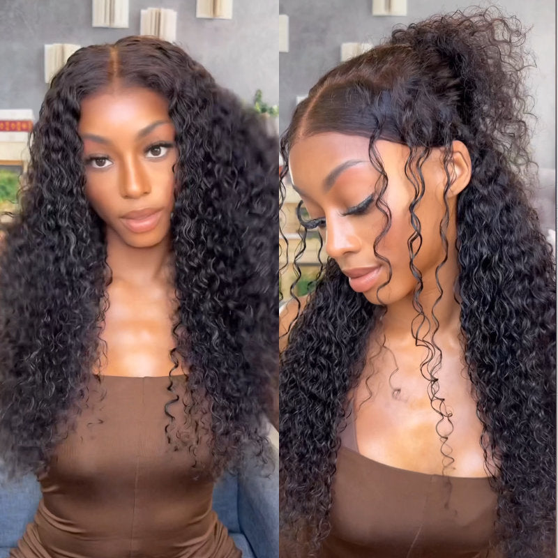 $100 OFF| Sunber Jerry Curly 7x5 Bye Bye Knots Glueless Wigs Invisible Human Hair Wig