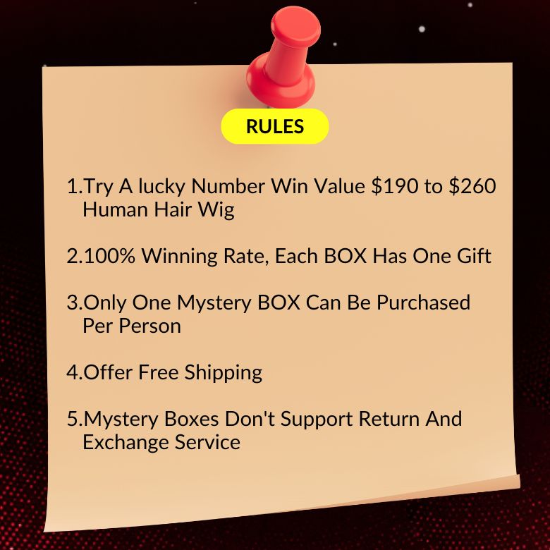 Sunber $69 Mystery Box Win 24inch Bye Bye Knots Lace Wig And Surprise Gifts Flash Sale