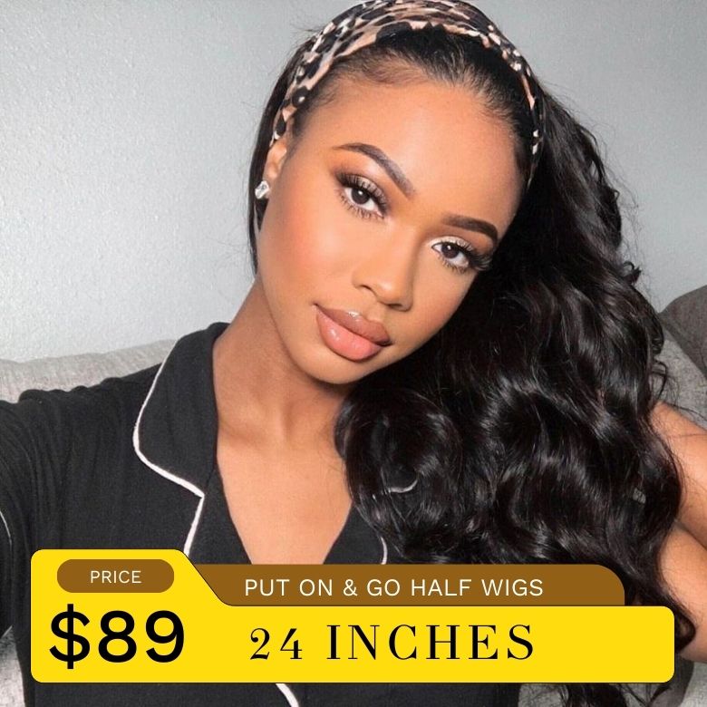 [24&quot;=$89] Flash Sale For Body Wave Put On And Go Half Wigs