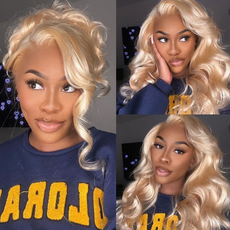 Flash Sale Sunber Layered Cut Dusty Blonde Body Wave 13x4 Pre-Everything Lace Front Human Hair Wigs