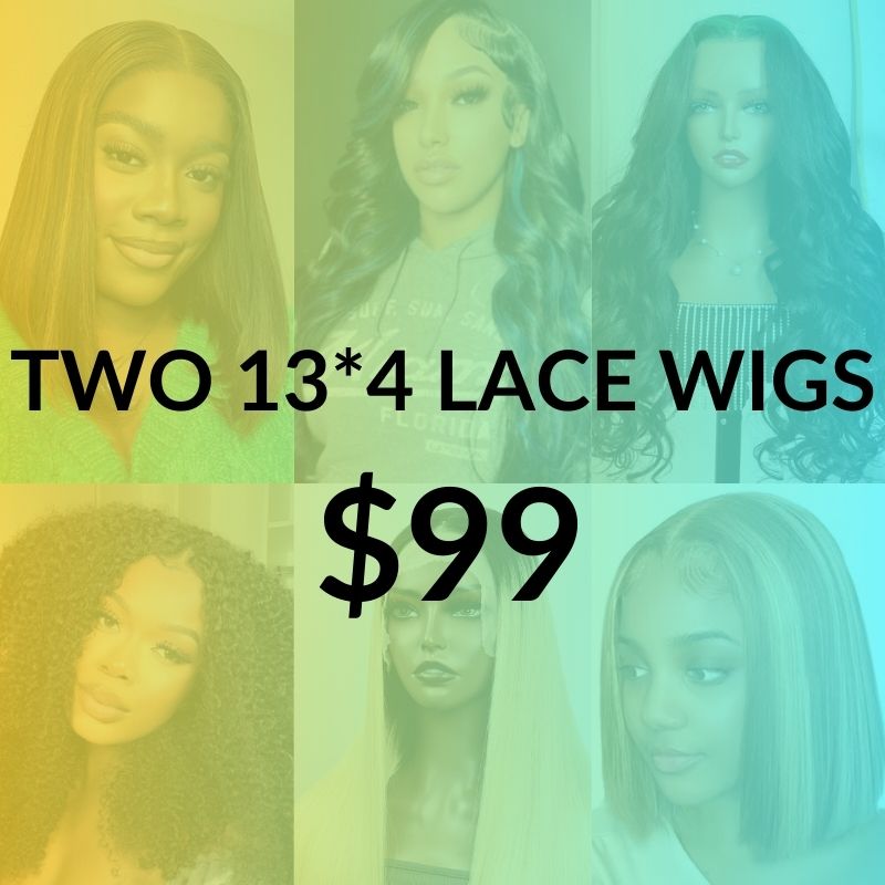 2 Lace Wigs=$99| 13*4 Lace Frontal Wig| 180% Density- 200% Density Flash Sale