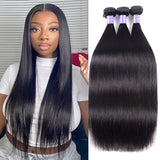 Sunber Hair Thick Brazilian Straight 1/3 Bundles Hair Weave With Remy Human Hair Extensions
