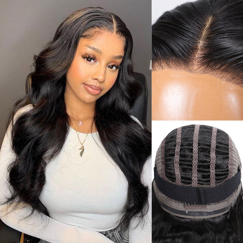 Flash Sale Sunber Body Wave Upgrade Pre Cut Lace Bye Bye Knots Wig With Bleached Knots