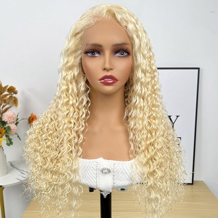 Flash Sale Sunber 613 Blonde Water Wave 13x4 Lace Front Wig 180% Density