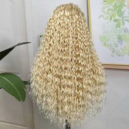 Flash Sale Sunber 613 Blonde Water Wave 13x4 Lace Front Wig 180% Density