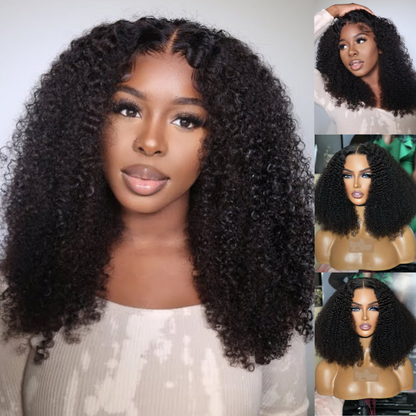 Sunber 4C Kinky Edge Kinky Curly Skin Melt 13X4 Lace Wigs Natural Hairline Human Hair Wig Flash Sale