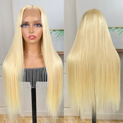 Sunber 613 Blonde Full Lace Color Wig Pre Plucked Straight Virgin Human Hair Wig 180% Density