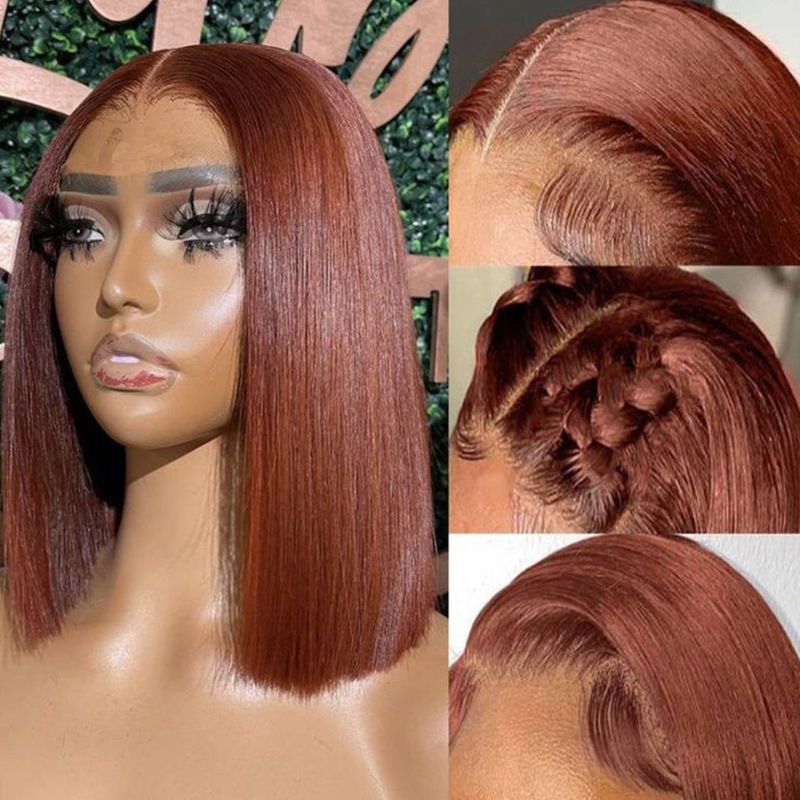  Reddish Brown Color Wear Go bob Wig