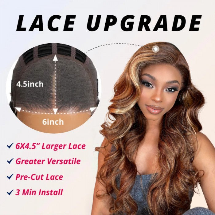 Sunber $100 Off Body Wave Honey Blonde Highlights Lace Frontal Wigs Supernatural and Realistic