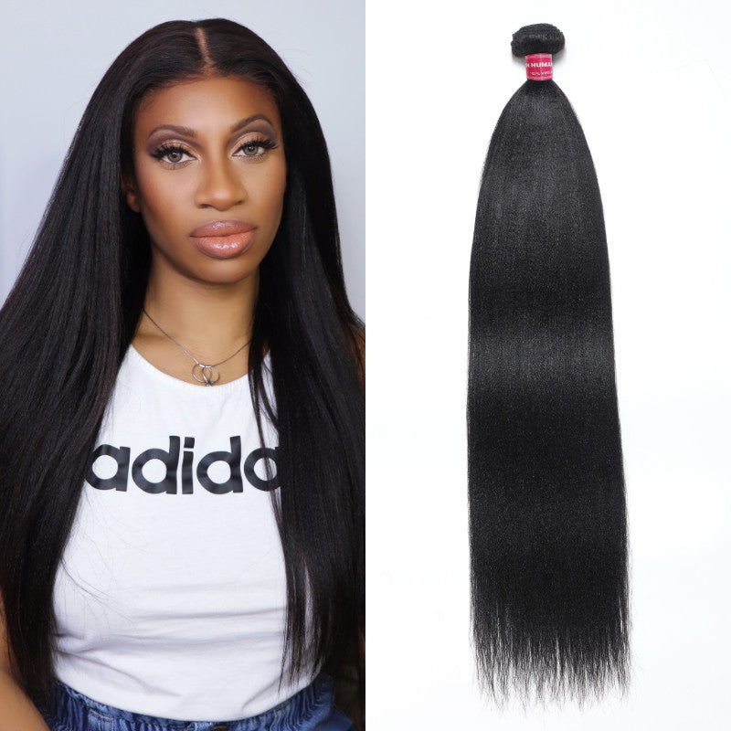 Sunber Yaki Straight 1 Bundle Virgin Human Hair One Bundle With 8-26inches Hair Weave