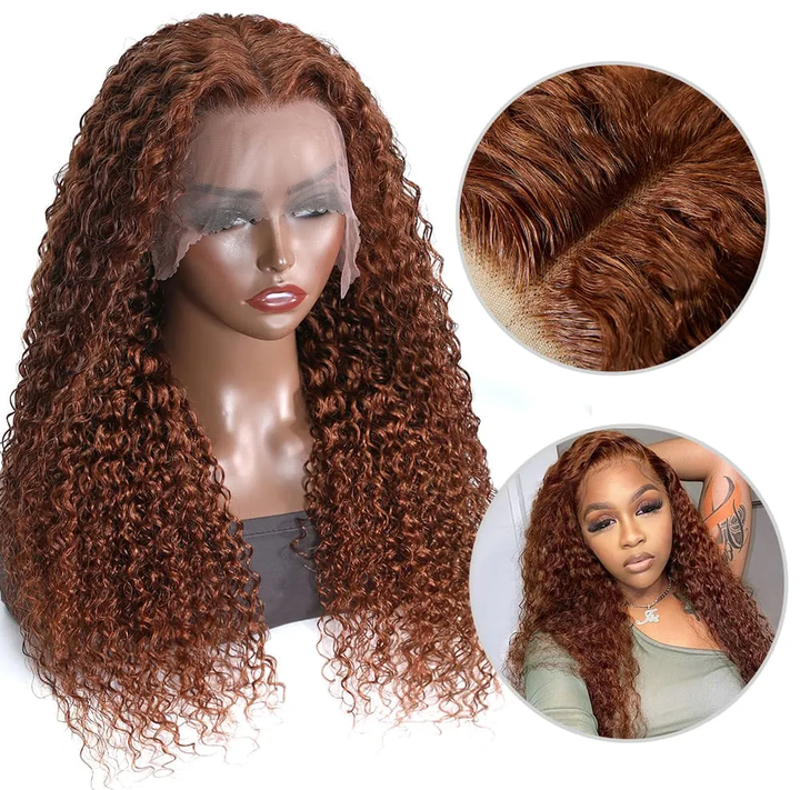 Sunber Ginger Brown Lace Front Wig Full And Thick Human Hair For Black Women