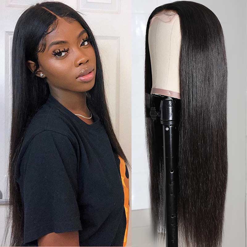 [18&quot;=$99] Sunber Bone Straight Lace Part Wig 180% Density Natural Hairline  Human Hair Wig Pre Plucked Flash Sale