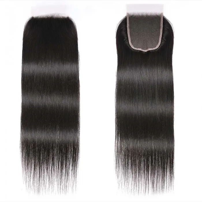 Sunber 1 Pc 5x5 HD Lace Closure Straight Hair Deep Parting Transparent Lace Closure Invisible Knots Human Hair Closure