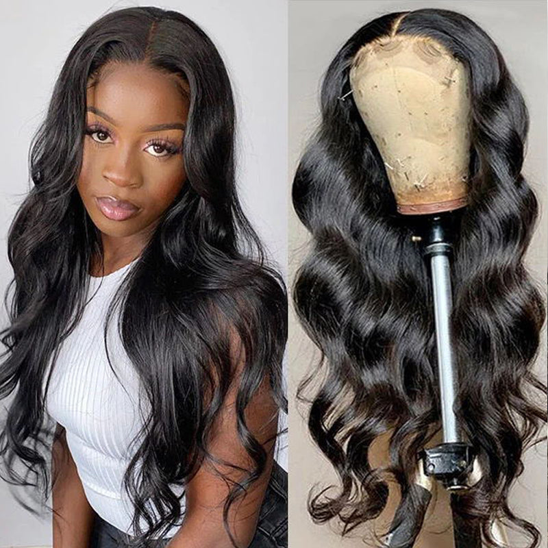 Sunber Body Wave 13x4 HD Invisible Transparent Lace Front Human Hair Wigs Bleached Knots 150% Density