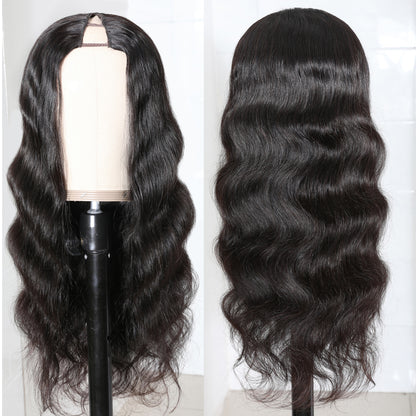 Sunber Body Wave Affordable No Lace V  Part Wig Natural Color Human Hair