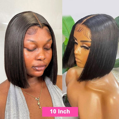 Extra 60% OFF | Sunber Blunt Cut Short Bob Pre-Cut Lace Wig Human hair