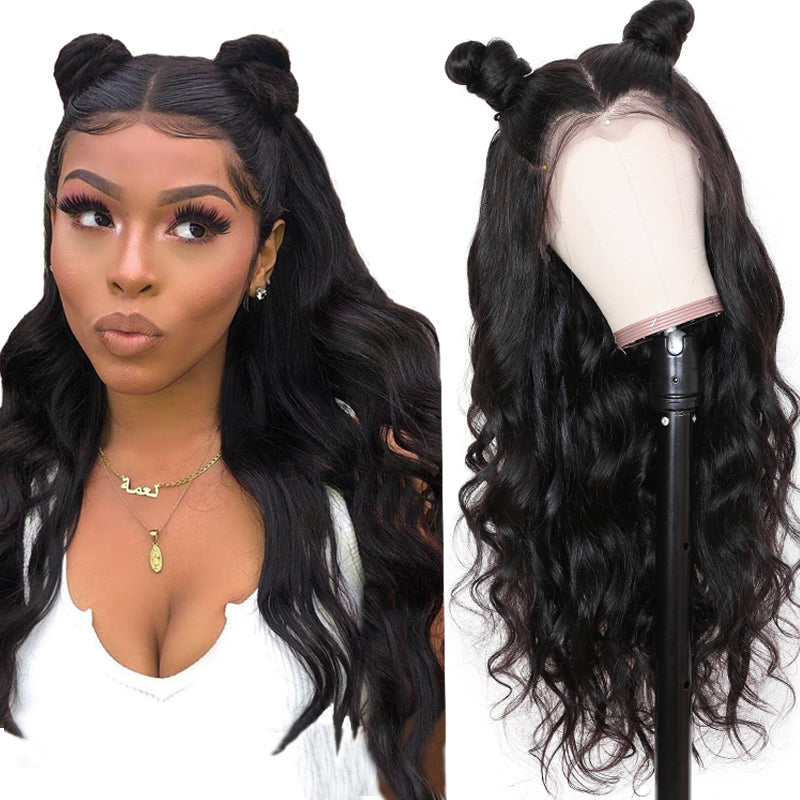 Sunber 9A Grade 13 By 4 Transparent Lace Front Human Hair Wigs Body Wave Hair Wig with Preplucked Hairline Human Hair Wig 150% Density