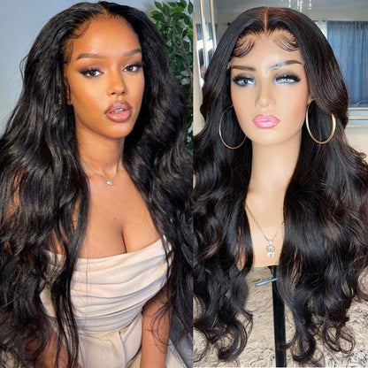 Sunber Body Wave 13x4 HD Invisible Transparent Lace Front Human Hair Wigs Bleached Knots 150% Density