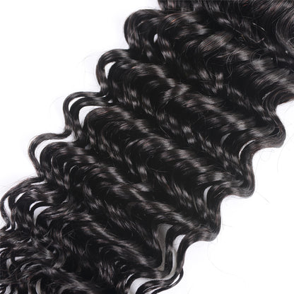 Sunber Hair New Remy Hair Peruvian Deep Wave 3 Bundles 100% Human Hair Weave