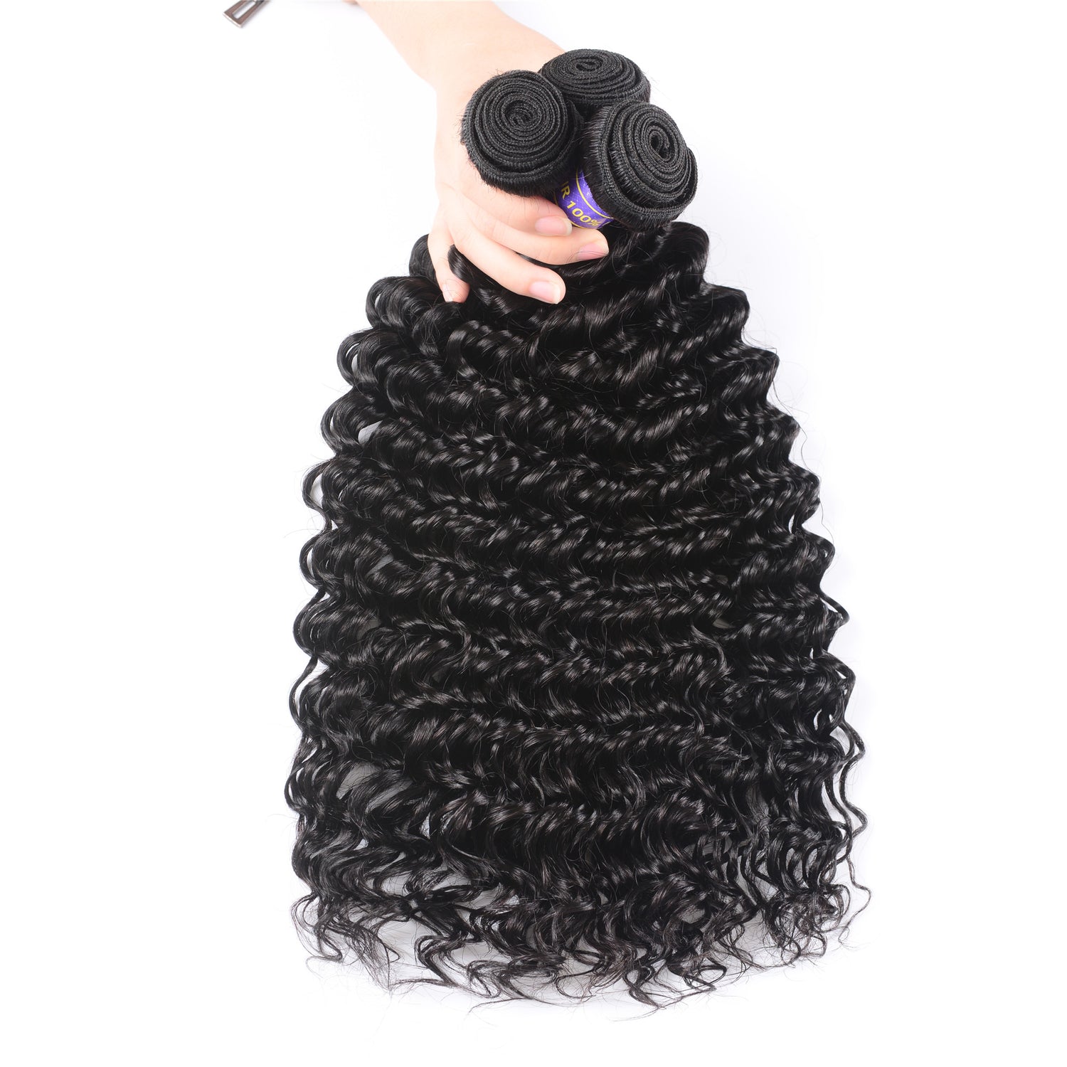 Sunber Hair Remy Human Hair Deep Wave Hair 1 Bundle Human Hair Weaves