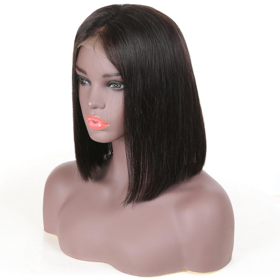 Bob Lace Front Wigs Brazilian Straight Wigs For Black Women Short Bob Wigs Human Hair Middle Part Lace Frontal Wigs - Sunberhair