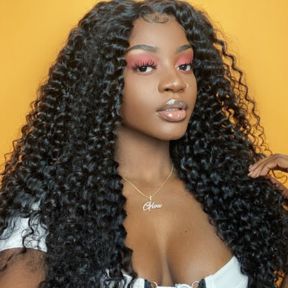 Sunber Classic Hairstyle Deep Wave 13x4 Lace Front Wigs Pre-Plucked With Baby Hair