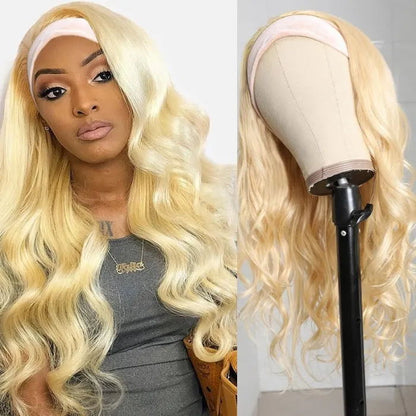 Clearance Sale 613 Blonde Color Natural Wave Wigs Human Hair Headband Wig Flash Sale