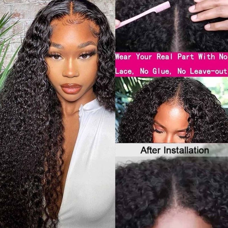 Flash Sale 180% Density Sunber Jerry Curly U Part Wig Meets Real Scalp Glueless Wigs Virgin Human Hair