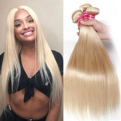 Sunber Hair Blonde 613 Hair Weave 3 Bundles Straight Hair Virgin Human Hair Weft