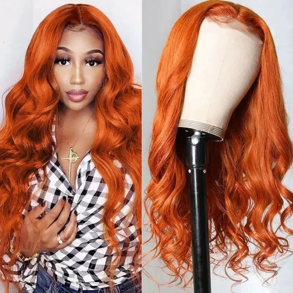 Sunber Full And Thick 20INCH Kinky Straight U Part Wig &amp;20INCH Ginger Body Wave Lace Part Wig Flash Sale