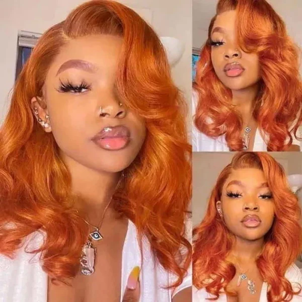 Sunber Full And Thick 20INCH Kinky Straight U Part Wig &amp;20INCH Ginger Body Wave Lace Part Wig Flash Sale