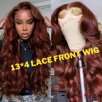 Extra 70% OFF | Sunber Reddish Brown Body Wave 6*4.75 Pre Cut Lace/ 13x4 Lace Frontal Wigs Pre-Plucked