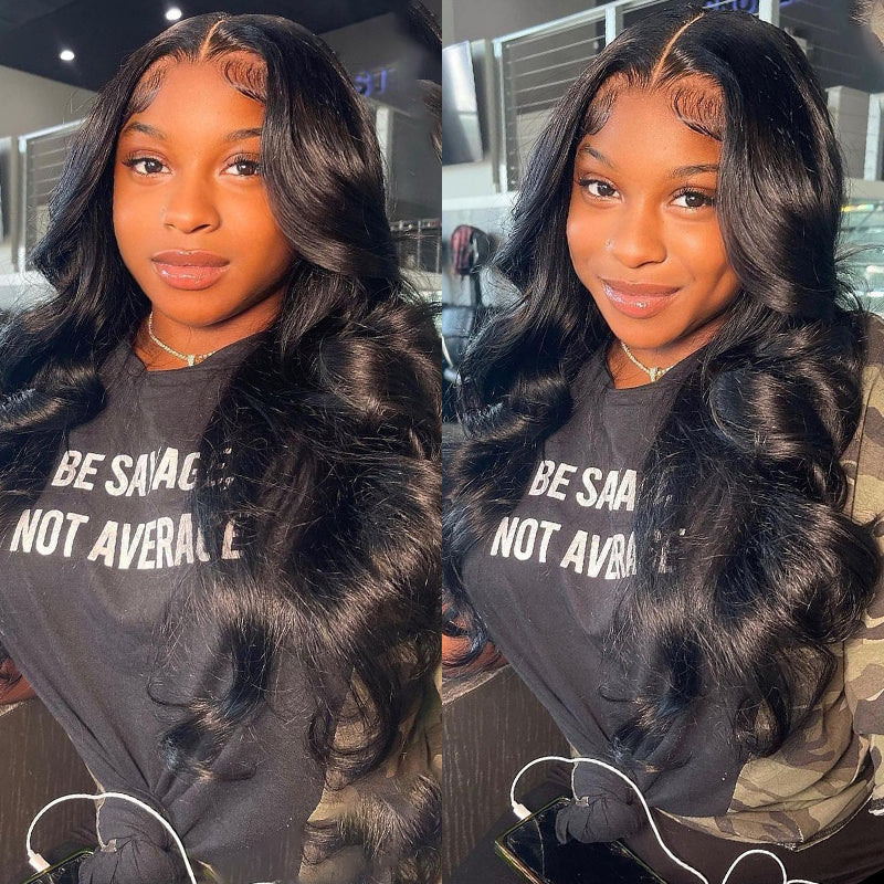 Sunber Body Wave Transparent Lace Frontal Wigs Pre-plucked Flash Sale