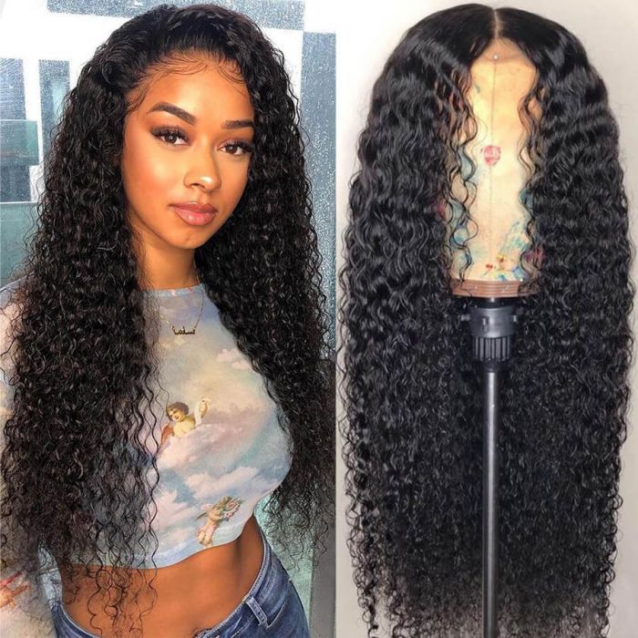 Sunber 22-Inch Best Curly Lace Wig Transparent Lace Front Wigs with Pre Plucked Human Hair Wigs