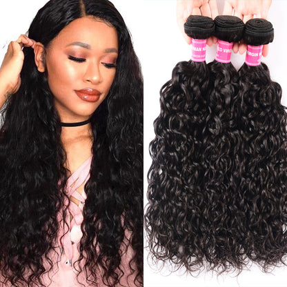 Sunber Hair 3 Bundles New Loose Water Wave Hair , Double Weft Human Hair Weave On Sale