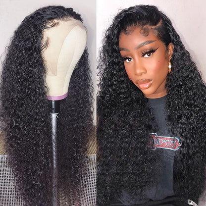 Sunber 22-Inch Best Curly Lace Wig Transparent Lace Front Wigs with Pre Plucked Human Hair Wigs