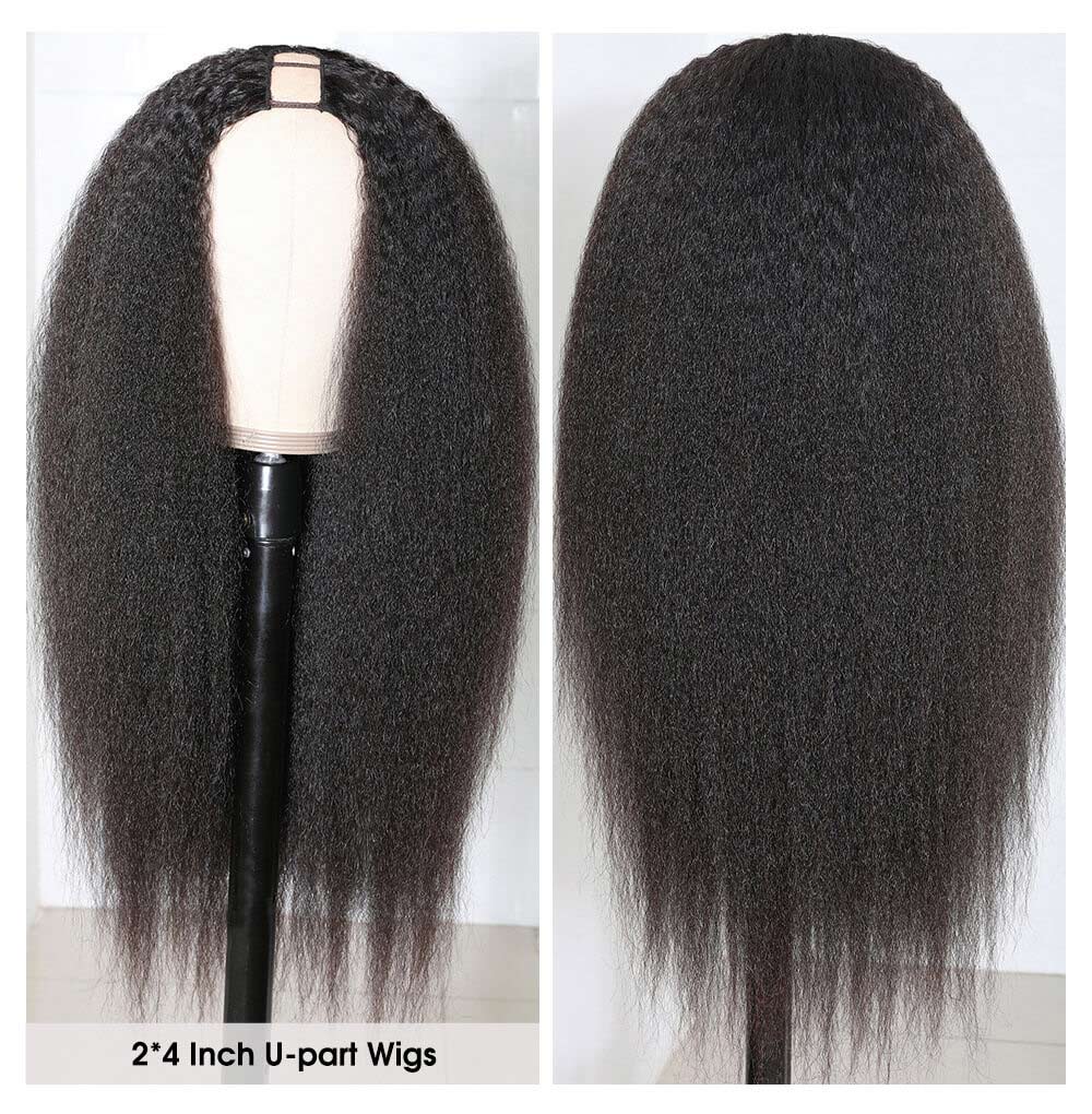 BOGO Sunber Full And Thick Kinky Straight U Part Wig Upgrade V Part Wig Glueless Human Hair Wigs