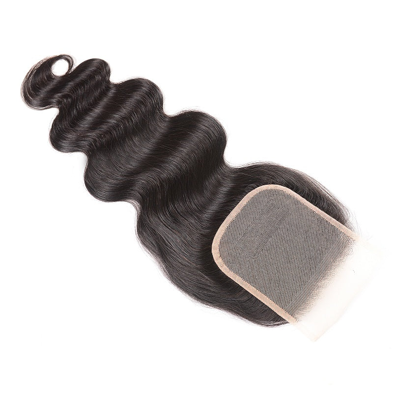 Sunber High Quality  4x4 Transparent Lace Closure Body Wave Free Part Human Hair